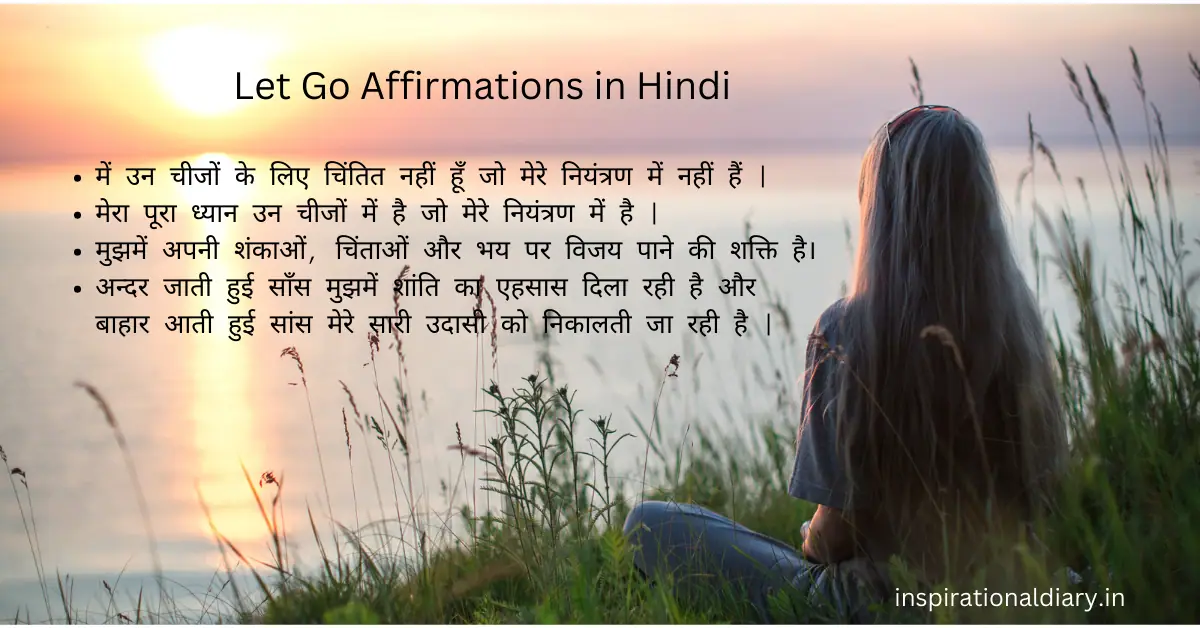 Let Go Affirmations in Hindi